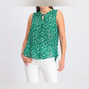 Fun2Fun Ulrica Tie Neck Sleeveless Blouse - Size L